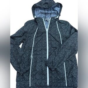 Talbots Black and Gray Patterned Lightweight  Jacket